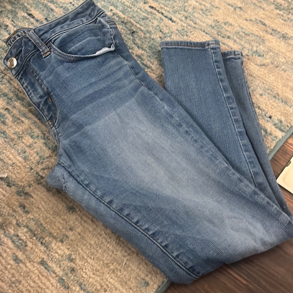 American Eagle Jeggings size 8 stretch light colored